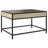 ZNTS Coffee Table with Infinity LED Sonoma Oak 70x50x41 cm 847683