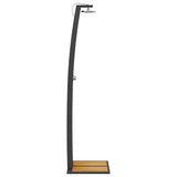 Outdoor Shower Black 55x60x224 cm Poly Rattan and Acacia Wood 368209