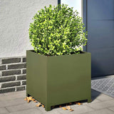 Garden Planter Olive Green 50x50x50 cm Steel 851216