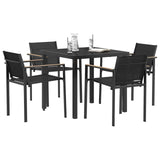Outdoor Furniture Set 5 pcs Black and Anthracite Textilene 3422886