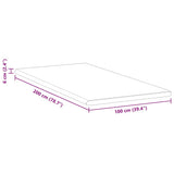 Mattress Topper White and Green 100 x 200 x 6 cm Jaquard Fabric 4106158