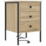 Bedside Cabinet with Drawer 2 pcs Sonoma Oak 42 x 41 x 61 cm 859483