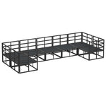 Garden Sofa Set Black Aluminium 3378946