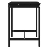 Garden Table Black 82.5x82.5x110 cm Solid Wood Pine 824085