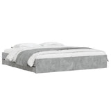 Bed Frame with Drawers without Mattress Concrete Grey 160x200 cm 3207262