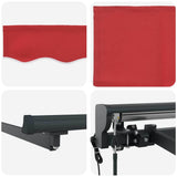 Retractable Awning Red 350 x 250 cm Polyester and Metal 3330446