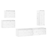 TV Cabinets 5 pcs White Solid Wood Pine 3100260