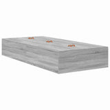 Storage Bed Frame Grey Sonoma 80 x 200 cm Engineered Wood 3335338
