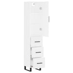 Highboard White 34.5x34x180 cm Engineered Wood 3198873