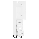 Highboard White 34.5x34x180 cm Engineered Wood 3198873
