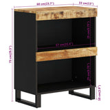 Side Cabinet 60x33x75 cm Solid Wood Mango 352885