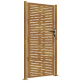 Garden Gate 100x200 cm Corten Steel Square Design 153201