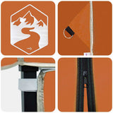 Canopy Tent Manual Orange 194 x 194 x 251 cm Fabric 42007376