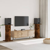 Speaker Stands 2 pcs Smoked Oak 30x30x95 cm Engineered Wood 852676