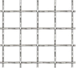 Crimped Garden Wire Fence Stainless Steel 100x85 cm 21x21x2.5mm 142289