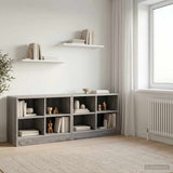 Bed Cabinet 2 pcs Grey Sonoma 66 x 33 x 48 cm Engineered Wood 893728
