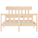 Bed Frame without Mattress 140x190 cm Solid Wood Pine 3193316
