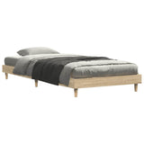 Bed Frame without Mattress Sonoma Oak 75x190 cm Small Single Engineered Wood 832104
