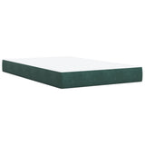 Box Spring Bed with Mattress Dark Green 120x200 cm Velvet 3290897