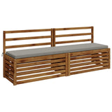 2-Piece Bench Cushions SOEST 2 pcs 100% Polyester Grey 949177