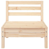 Garden Sofa Natural Wood Solid Pine Wood 3-seater Modular 838026