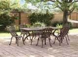 Garden Dining Set 7 pcs Bronze Aluminium 3334672