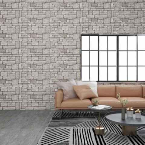 3D Wall Panels with Grey Brick Design 10 pcs EPS 147205