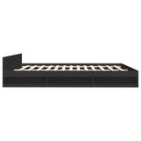Bed Frame with Drawers without Mattress Black 200x200 cm 3280721