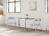 Folding Chair 2 pcs Grey 48 x 43.5 x 81 cm Faux Leather 42029046