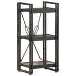 3-Tier Bookcase Black 40x30x80 cm Solid Mango Wood 320625