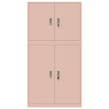 Storage Cabinet 2 pcs Pink 90 x 40 x 175 cm Steel Lockable 3438718