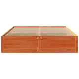 Bed Frame without Mattress with Drawers Wax Brown 180x200 cm Super King Solid Wood Pine 3308797