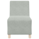 Modular Sofa Unit Armless 2 pcs Light Grey 55 x 74 x 82 cm 3399759