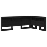 Storage Headboard with Shelf Black Oak 120 cm Engineered Wood 3335478
