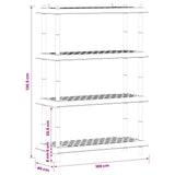 Shelving Unit 4-Tier 100 x 40 x 136.5 cm PP Light Grey 8011751