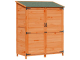 Garden Shed with Roof Brown 106.5 x 56 x 176 cm Solid Fir Wood 42033451