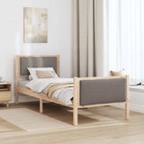 Bed Frame with Headboard Taupe 80 x 200 cm Fabric 878362