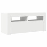 TV Cabinet with LED Lights White 90x35x40 cm 804319