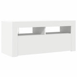 TV Cabinet with LED Lights White 90x35x40 cm 804319
