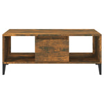ZNTS Coffee Table Smoked Oak 90x50x36.5 cm Engineered Wood 821073