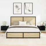 Wall-mounted Bedside Cabinet 2 pcs Black Oak 50 x 36 x 30 cm 863083