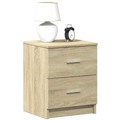 ZNTS Bedside Cabinets 2 pcs with 2 Drawers Sonoma Oak 40x36x50 cm 858790
