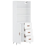 Highboard White 69.5x34x180 cm Engineered Wood 3189413