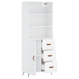 Highboard White 69.5x34x180 cm Engineered Wood 3189413