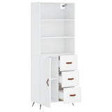 Highboard White 69.5x34x180 cm Engineered Wood 3189413