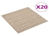 Carpet 20 pcs Striped Beige 50 x 50 cm 100% Polypropylene 42046754