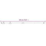 Mini Sliding Cabinet Door Kit Carbon Steel White 183 cm 151694