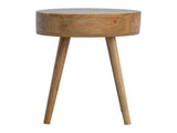Solid Wood Nordic Circular Shaped Bedside, 1 Drawer B2743P402958