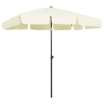 Beach Parasol Sand Yellow 200x125 cm 314727