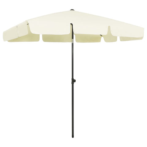 Beach Parasol Sand Yellow 200x125 cm 314727